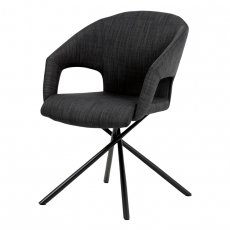 Jedálenská stolička Elodie (súprava 2ks), čierna - 1