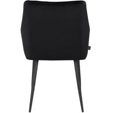 Jedálenská stolička Elvira (SET 2 ks), zamat, čierna - 5