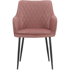 Jedálenská stolička Elvira (SET 2 ks), zamat, ružová - 2