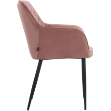 Jedálenská stolička Elvira (SET 2 ks), zamat, ružová - 3