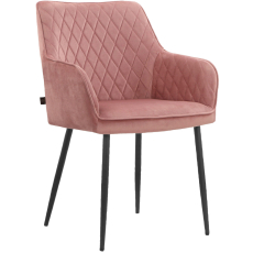 Jedálenská stolička Elvira (SET 2 ks), zamat, ružová - 4