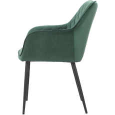 Jedálenská stolička Elvira (SET 2 ks), zamat, zelená - 3