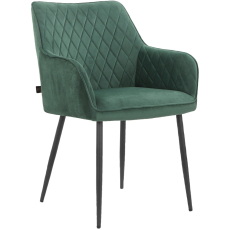 Jedálenská stolička Elvira (SET 2 ks), zamat, zelená - 4