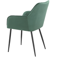Jedálenská stolička Elvira (SET 2 ks), zamat, zelená - 6