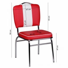 Jedálenská stolička Elvis, červená - 2