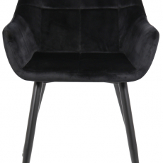 Jedálenská stolička Emia, zamat, čierna - 2