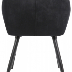 Jedálenská stolička Emia, zamat, čierna - 5
