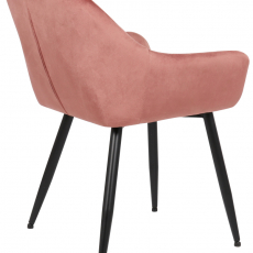 Jedálenská stolička Emia, zamat, ružová - 4