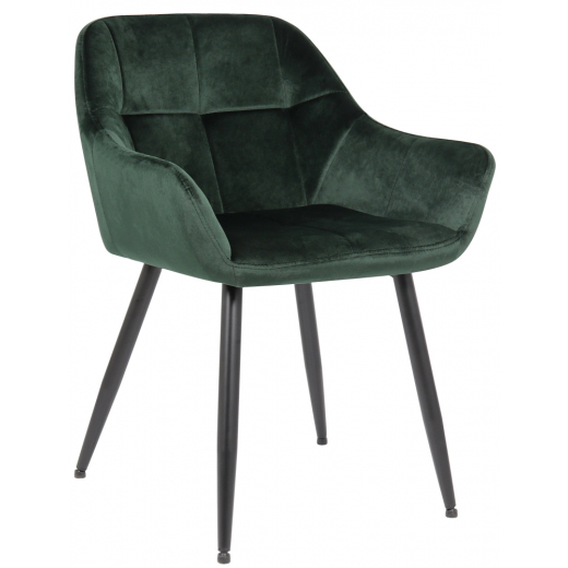 Jedálenská stolička Emia, zamat, zelená - 1