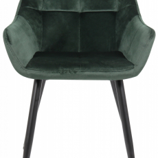 Jedálenská stolička Emia, zamat, zelená - 2