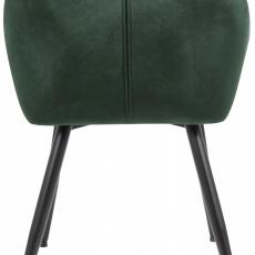 Jedálenská stolička Emia, zamat, zelená - 5