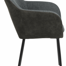 Jedálenská stolička Emilia, tkanina, šedá - 3