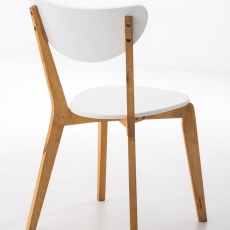 Jedálenská stolička Emir, drevo/biela - 4