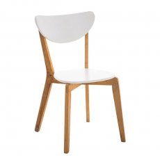 Jedálenská stolička Emir, drevo/biela - 1