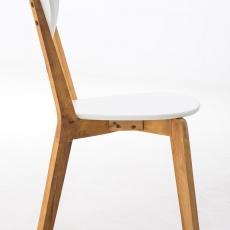 Jedálenská stolička Emir, drevo/biela - 3