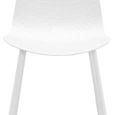 Jedálenská stolička Enya (SET 2 ks), plast, biela - 2