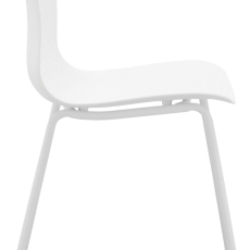 Jedálenská stolička Enya (SET 2 ks), plast, biela - 3
