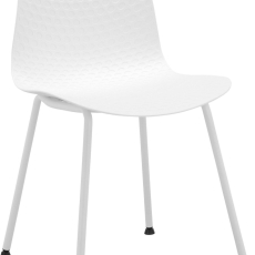 Jedálenská stolička Enya (SET 2 ks), plast, biela - 4