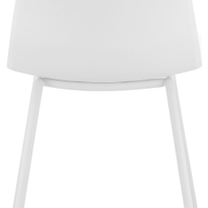 Jedálenská stolička Enya (SET 2 ks), plast, biela - 5
