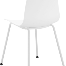 Jedálenská stolička Enya (SET 2 ks), plast, biela - 6