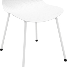 Jedálenská stolička Enya (SET 2 ks), plast, biela - 7