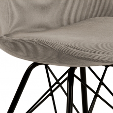 Jedálenská stolička Eris (SET 2ks), textil, béžová - 7