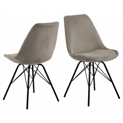 Jedálenská stolička Eris (SET 2ks), textil, béžová