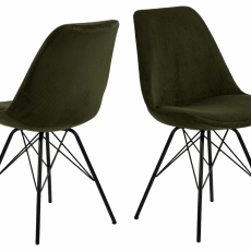 Jedálenská stolička Eris (SET 2ks), textil, olivová - 1