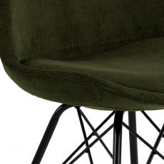 Jedálenská stolička Eris (SET 2ks), textil, olivová - 2
