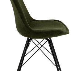 Jedálenská stolička Eris (SET 2ks), textil, olivová - 6