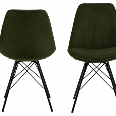 Jedálenská stolička Eris (SET 2ks), textil, olivová - 8