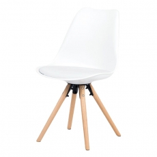 Jedálenská stolička Erny (súprava 2 ks), biela - 1