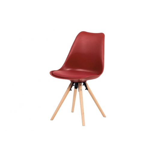 Jedálenská stolička Erny (súprava 2 ks), červená - 1
