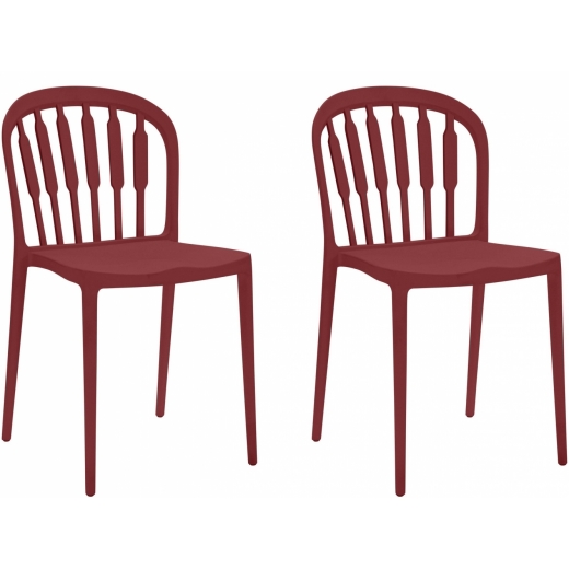 Jedálenská stolička Ersi (súprava 2 ks), červená - 1