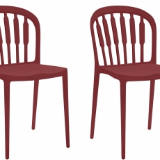 Jedálenská stolička Ersi (súprava 2 ks), červená - 1