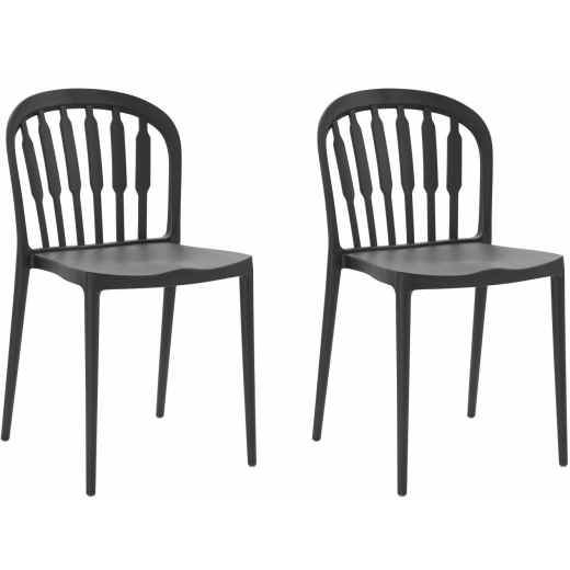 Jedálenská stolička Ersi (súprava 2 ks), čierna - 1
