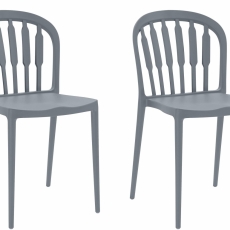 Jedálenská stolička Ersi (súprava 2 ks), sivá - 1