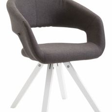 Jedálenská stolička Etna, šedá / biela - 1