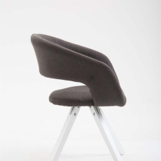 Jedálenská stolička Etna, šedá / biela - 3
