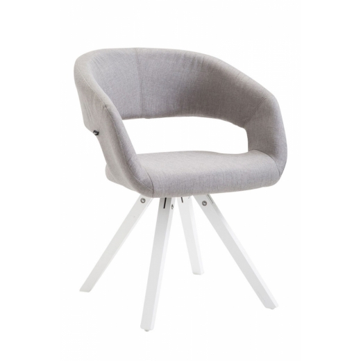 Jedálenská stolička Etna, svetlo šedá / biela - 1