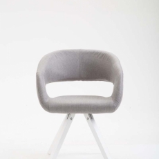 Jedálenská stolička Etna, svetlo šedá / biela - 2