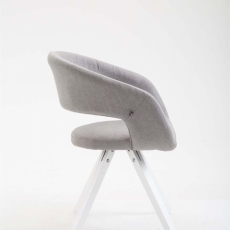 Jedálenská stolička Etna, svetlo šedá / biela - 3