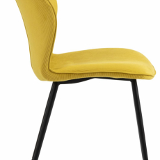 Jedálenská stolička Evelyn (SET 2 ks), tkanina, žltá - 3