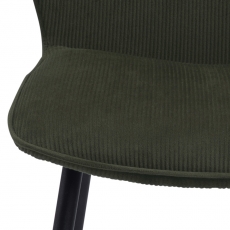 Jedálenská stolička Evelyn (SET 2ks), zamat, tmavo zelená - 8