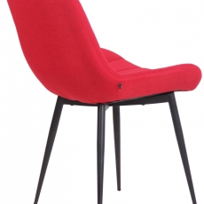 Jedálenská stolička Everett, textil, červená - 4