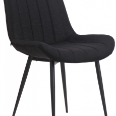 Jedálenská stolička Everett, textil, čierna - 1
