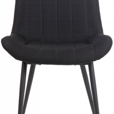 Jedálenská stolička Everett, textil, čierna - 2