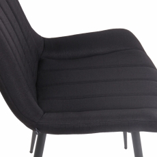 Jedálenská stolička Everett, textil, čierna - 6