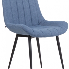 Jedálenská stolička Everett, textil, modrá - 1
