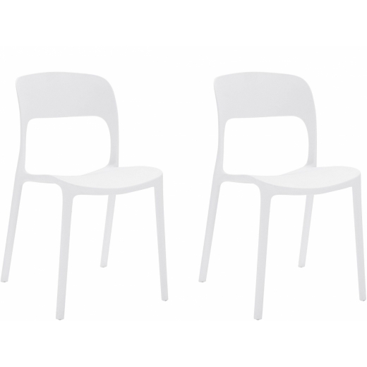 Jedálenská stolička Fani (súprava 2 ks), biela - 1